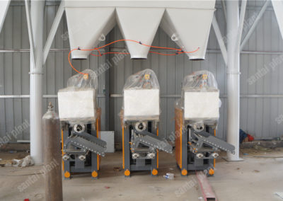 Tile adhesive process line